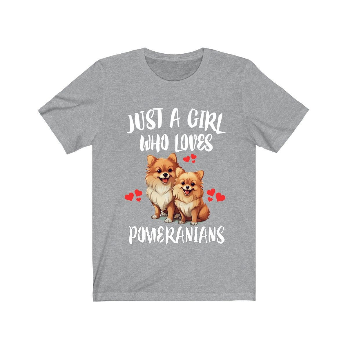 Just A Girl Who Loves Pomeranians Dogs Shirt - pomeranian print design
