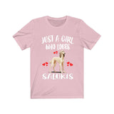 Just A Girl Who Loves Salukis Dogs Shirt, Dog Lover Shirt, Saluki Dog, Animal Toddler Infant Kids Gift T-Shirt Image 2