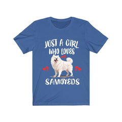 Just A Girl Who Loves Samoyeds Dogs Shirt - Samoyed print design