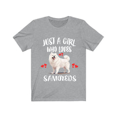 Just A Girl Who Loves Samoyeds Dogs Shirt - Samoyed print design