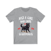 Just A Girl Who Loves Schipperkes Dogs Shirt, Dog Lover Shirt, Schipperke Dog, Animal Toddler Infant Kids Gift T-Shirt Image 1