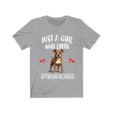 Just A Girl Who Loves Staffordshire Bull Terriers Dogs Shirt, Dog Lover Shirt, Staffordshire Bull Terrier Dog, Animal Toddler T-Shirt Image 3