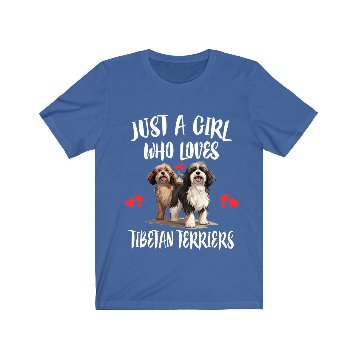 Just A Girl Who Loves Tibetan Terriers Dogs Shirt - Tibetan Terrier print design