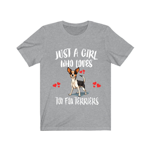 Just A Girl Who Loves Toy Fox Terriers Dogs Shirt - Toy Fox Terrier print design