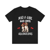 Just A Girl Who Loves Welsh Springer Spaniels Shirt, Dog Lover Shirt, Welsh Springer Spaniel Dog, Animal Toddler Infant Kids Gift T-Shirt Image 1