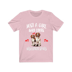 Just A Girl Who Loves Welsh Springer Spaniels Shirt - Welsh Springer Spaniel print design