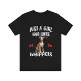 Just A Girl Who Loves Whippets Dogs Shirt, Dog Lover Shirt, Whippet Dog, Animal Toddler Infant Kids Gift T-Shirt Image 1