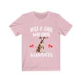 Just A Girl Who Loves Whippets Dogs Shirt, Dog Lover Shirt, Whippet Dog, Animal Toddler Infant Kids Gift T-Shirt Image 2