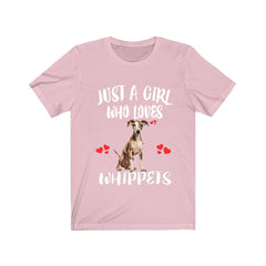Just A Girl Who Loves Whippets Dogs Shirt - Whippet print design