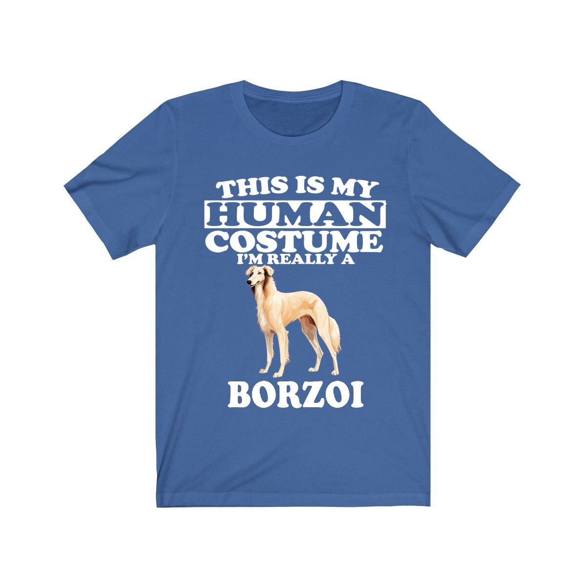 This Is My Human Costume I'm Really A Borzoi Shirt - Borzoi print design