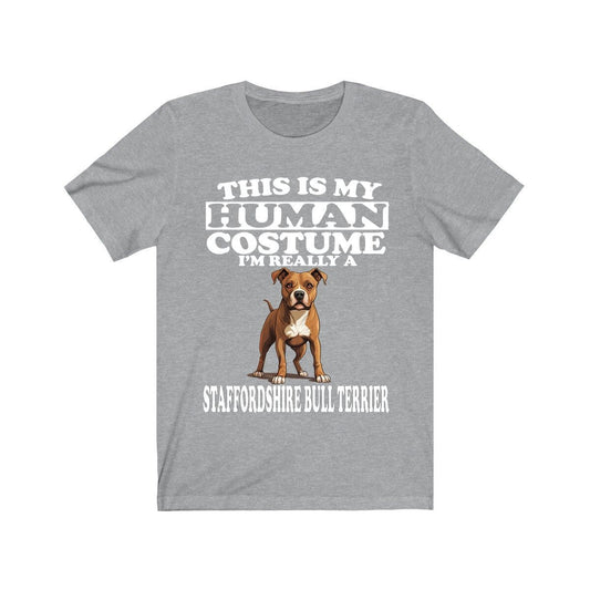 This Is My Human Costume I'm Really A Staffordshire Bull Terrier Shirt - Staffy print