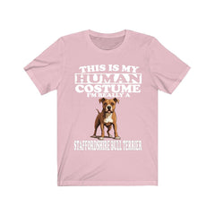 This Is My Human Costume I'm Really A Staffordshire Bull Terrier Shirt - Staffy print