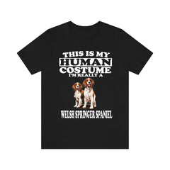 This Is My Human Costume I'm Really A Welsh Springer Spaniel Shirt - Welsh Springer print