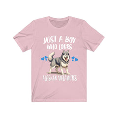 Just A Boy Who Loves Alaskan Malamutes Shirt - Alaskan Malamute print design