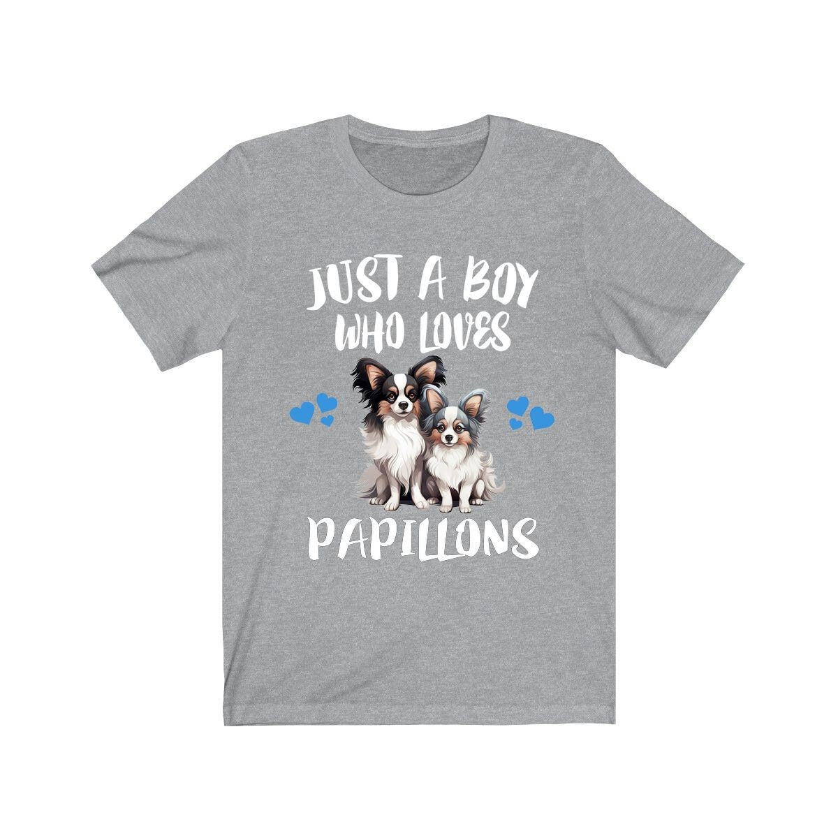 Just A Boy Who Loves Papillons Dogs Shirt - Papillon print design
