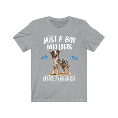 Just A Boy Who Loves Australian Shepherds Shirt - Australian Shepherd print design