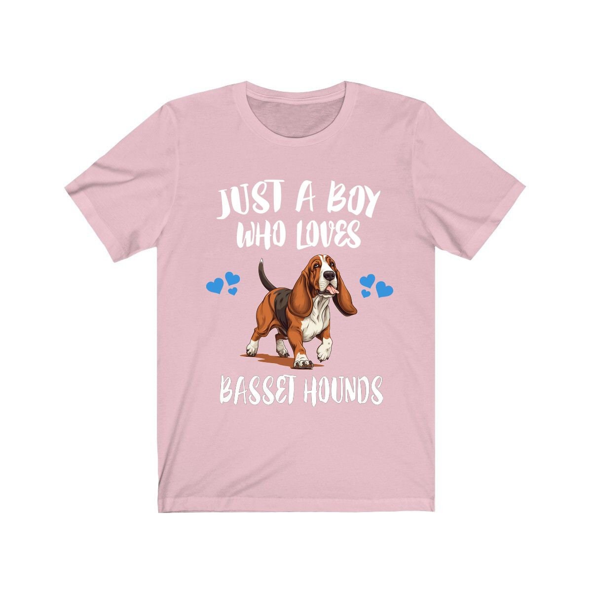 Just A Boy Who Loves Basset Hounds Shirt - Basset Hound print design