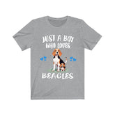 Just A Boy Who Loves Beagles Shirt, Dog Lover Shirt, Beagle Dog, Animal Toddler Infant Kids Gift T-Shirt Image 1