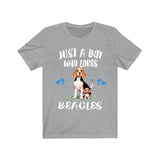 Just A Boy Who Loves Beagles Shirt, Dog Lover Shirt, Beagle Dog, Animal Toddler Infant Kids Gift T-Shirt Image 1