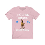 Just A Boy Who Loves Belgian Malinois Shirt, Dog Lover Shirt, Belgian Malinois Dog, Animal Toddler Infant Kids Gift T-Shirt Image 3