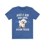 Just A Boy Who Loves Bichon Frise Shirt, Dog Lover Shirt, Bichon Frise Dog, Animal Toddler Infant Kids Gift T-Shirt Image 2