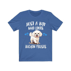 Just A Boy Who Loves Bichon Frise Shirt - Bichon Frise print design