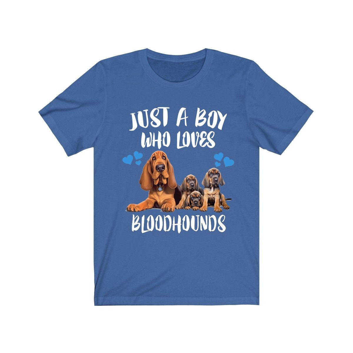 Just A Boy Who Loves Bloodhounds Shirt - Bloodhound print design