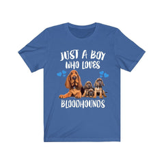 Just A Boy Who Loves Bloodhounds Shirt - Bloodhound print design