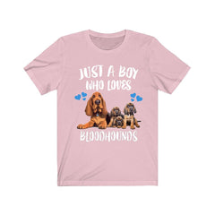 Just A Boy Who Loves Bloodhounds Shirt - Bloodhound print design