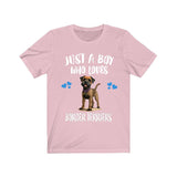 Just A Boy Who Loves Border Terriers Shirt, Dog Lover Shirt, Border Terrier Dog, Animal Toddler Infant Kids Gift T-Shirt Image 4