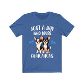 Just A Boy Who Loves Chihuahuas Shirt, Dog Lover Shirt, Chihuahua Dog, Animal Toddler Infant Kids Gift T-Shirt Image 1