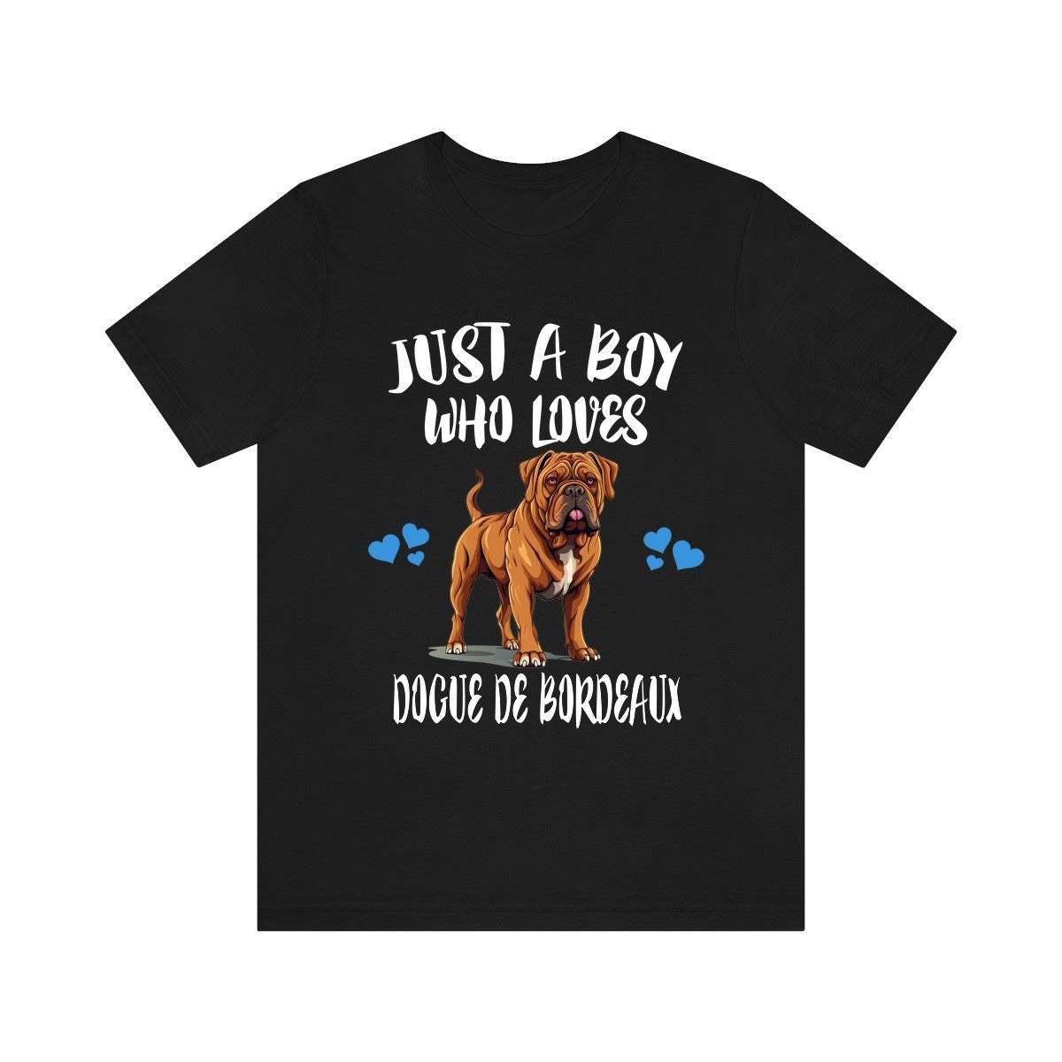Just A Boy Who Loves Dogue de Bordeaux Shirt, Dog Lover Shirt, Dogue de Bordeaux Dog, Animal Toddler Infant Kids Gift T-Shirt Image 1
