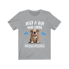 Just A Boy Who Loves English Bulldogs Shirt - English Bulldog print design