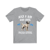 Just A Boy Who Loves English Setters Shirt, Dog Lover Shirt, English Setter Dog, Animal Toddler Infant Kids Gift T-Shirt Image 3