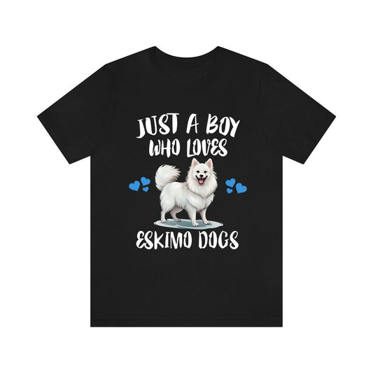 Just A Boy Who Loves Eskimo Dogs Shirt - Eskimo Dog print design