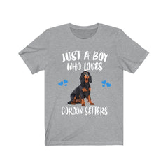 Just A Boy Who Loves Gordon Setters Shirt - Gordon Setter print design