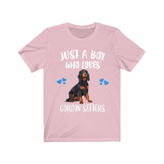 Just A Boy Who Loves Gordon Setters Shirt - Gordon Setter print design
