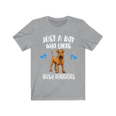 Just A Boy Who Loves Irish Terriers Dogs Shirt, Dog Lover Shirt, Irish Terrier Dog, Animal Toddler Infant Kids Gift T-Shirt Image 1