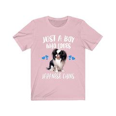 Just A Boy Who Loves Japanese Chins Dogs Shirt - Japanese Chin print design
