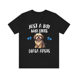 Just A Boy Who Loves Lhasa Apsos Dogs Shirt, Dog Lover Shirt, Lhasa Apso Dog, Animal Toddler Infant Kids Gift T-Shirt Image 3