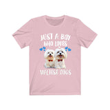 Just A Boy Who Loves Maltese Dogs Shirt, Dog Lover Shirt, Maltese Dog, Animal Toddler Infant Kids Gift T-Shirt Image 3