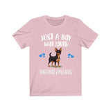 Just A Boy Who Loves Miniature Pinschers Dogs Shirt, Dog Lover Shirt, Miniature Pinscher Dog, Animal Toddler Infant Kids Gift T-Shirt Image 4