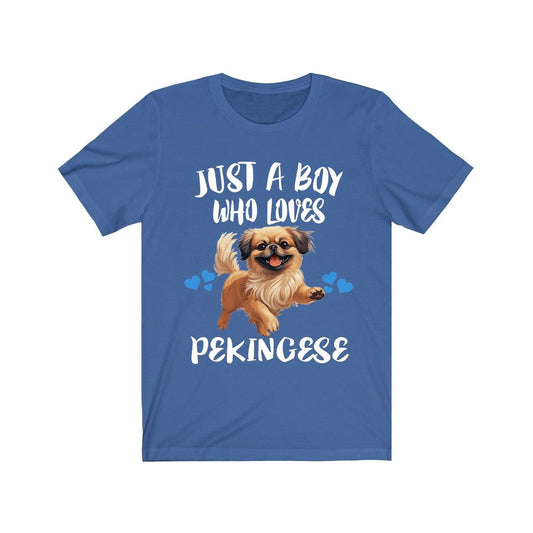 Just A Boy Who Loves Pekingese Dogs Shirt - Pekingese print design