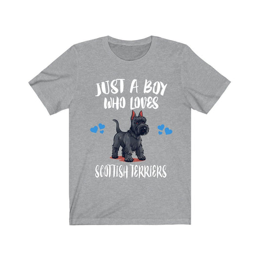 Just A Boy Who Loves Scottish Terriers Shirt - Scottish Terrier print design