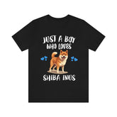 Just A Boy Who Loves Shiba Inus Dogs Shirt, Dog Lover Shirt, Shiba Inu Dog, Animal Toddler Infant Kids Gift T-Shirt Image 1