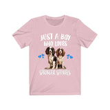 Just A Boy Who Loves Springer Spaniels Dogs Shirt, Dog Lover Shirt, Springer Spaniel Dog, Animal Toddler Infant Kids Gift T-Shirt Image 4