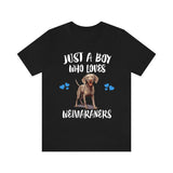 Just A Boy Who Loves Weimaraners Dogs Shirt, Dog Lover Shirt, Weimaraner Dog, Animal Toddler Infant Kids Gift T-Shirt Image 2
