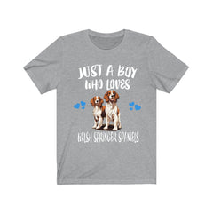 Just A Boy Who Loves Welsh Springer Spaniels Shirt - Welsh Springer print design