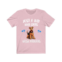 Just A Boy Who Loves Welsh Terriers Dogs Shirt - Welsh Terrier print design