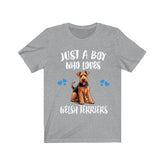 Just A Boy Who Loves Welsh Terriers Shirt, Dog Lover Shirt, Welsh Terrier Dog, Animal Toddler Infant Kids Gift T-Shirt Image 1